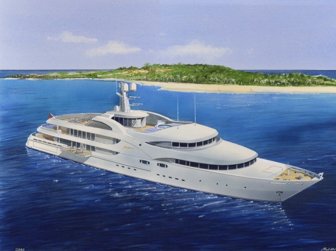 Yacht Nourah of Riyad - Rendering Design by Donald Starkey Yacht Nourah of Riyad - Rendering Design by Donald Starkey
